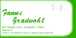fanni gradwohl business card
